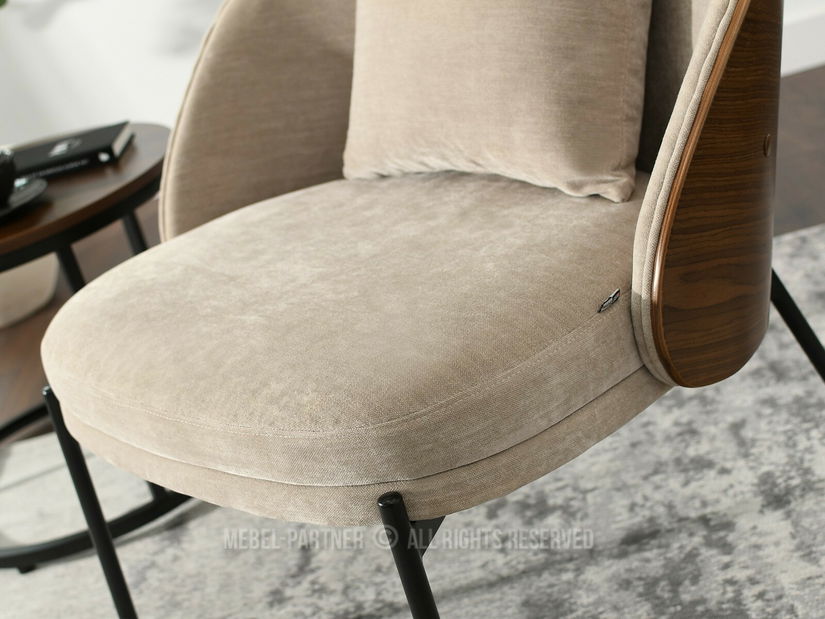 Fotoliu de design Antienos (bej + negru)