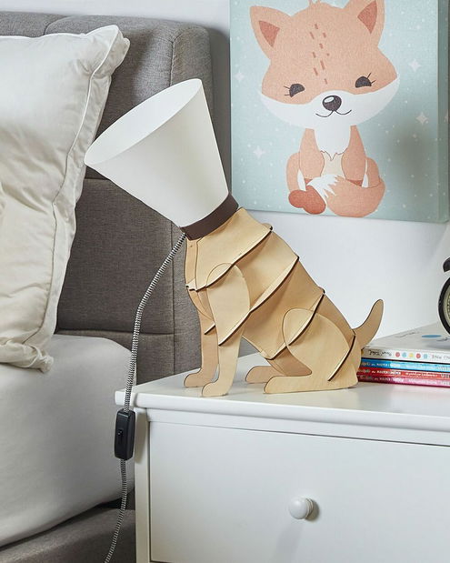 Stolná lampa Ixna (svetlohnedá)