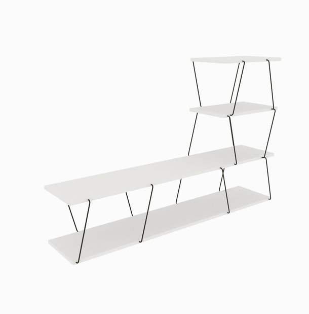 Mobilier living Baska (Alb + Negru)