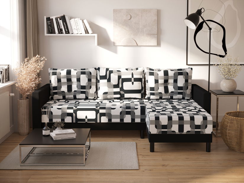 Colțar Glimmer L (Negru + multicolor) (D)