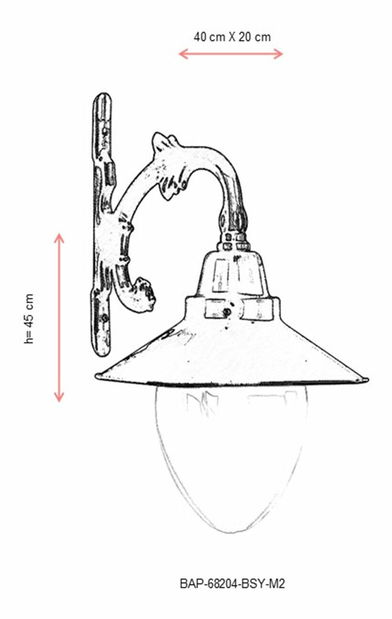 Kültéri fali lámpa Imogan (fekete + fehér)