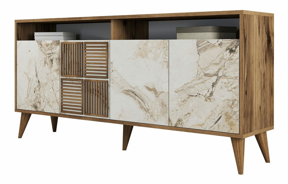 Ormarić Millano 3 (orah + mramor)