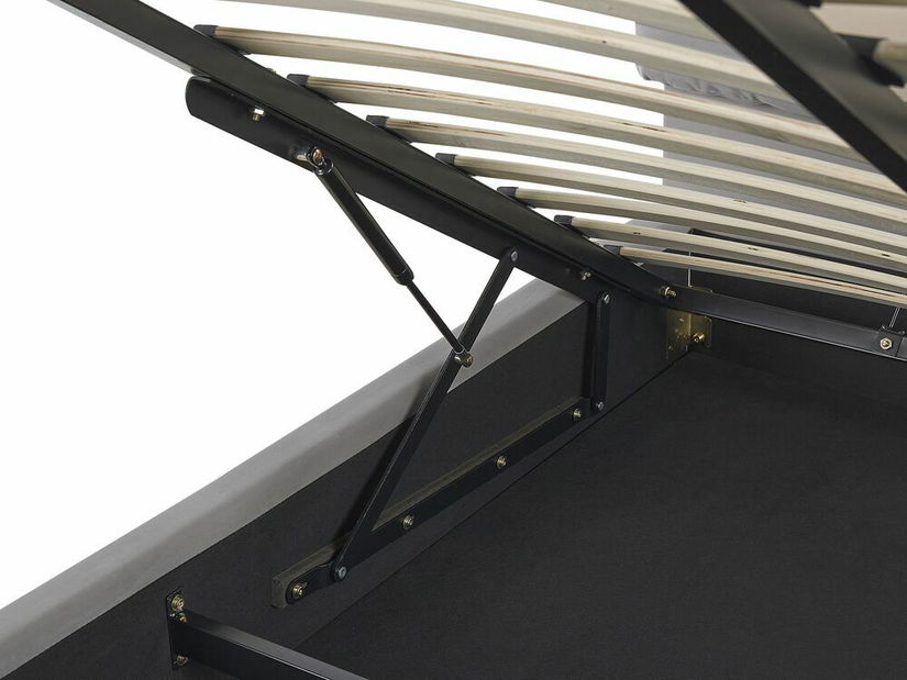 Manželská posteľ 180 cm Batil (sivá) (s roštom) (s úl. priestorom)