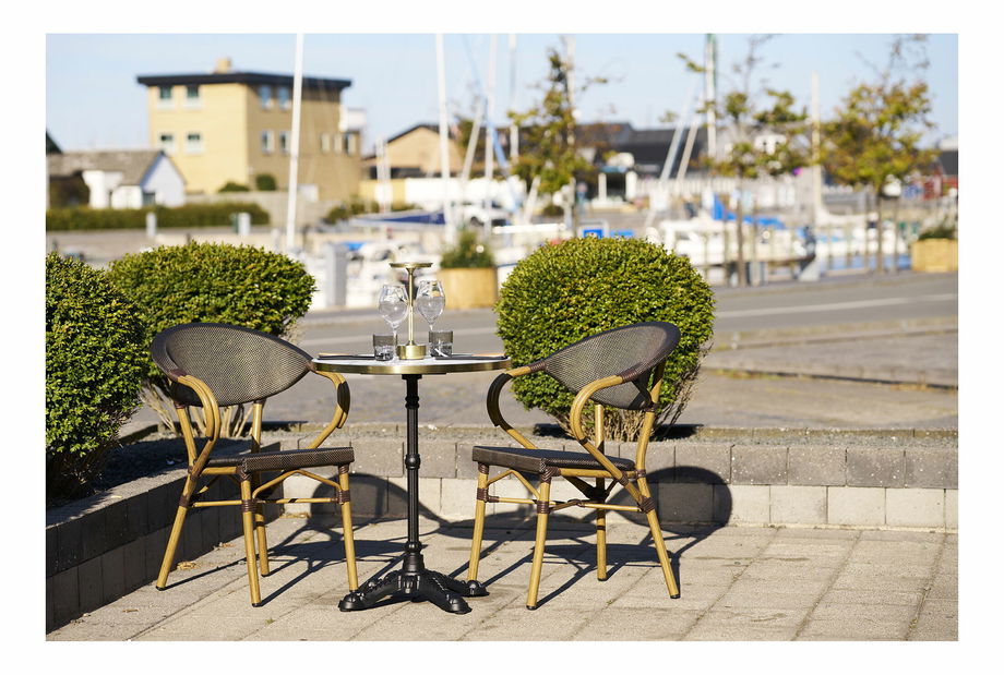 Bistro stôl Bsamira 2 (biela + čierna)