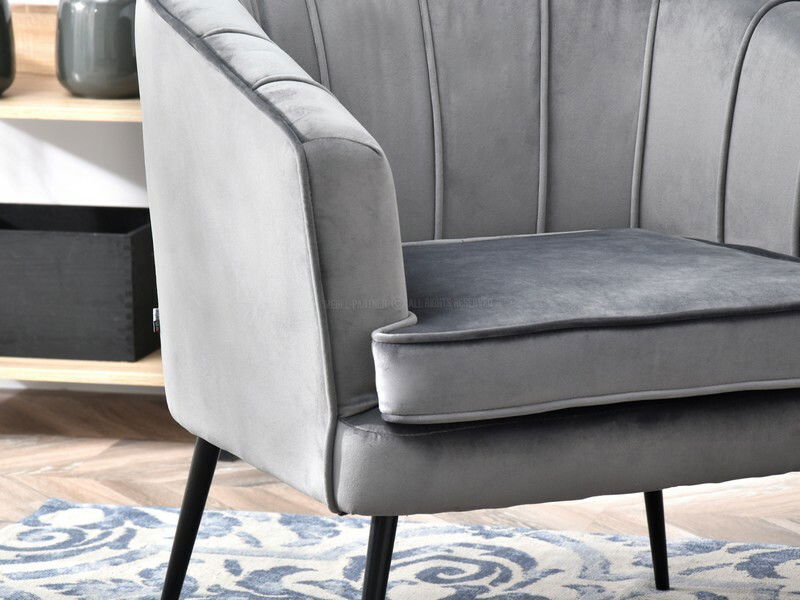 Fotel Etimee F (szürke + fekete)