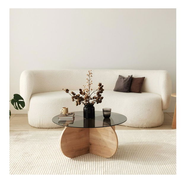 Stolić za kavu Bubbly (zafirov hrast + siva)