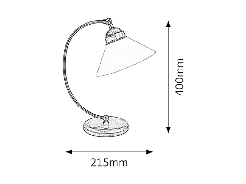 Stolová lampa Marian 2702 (bronzová + biela)