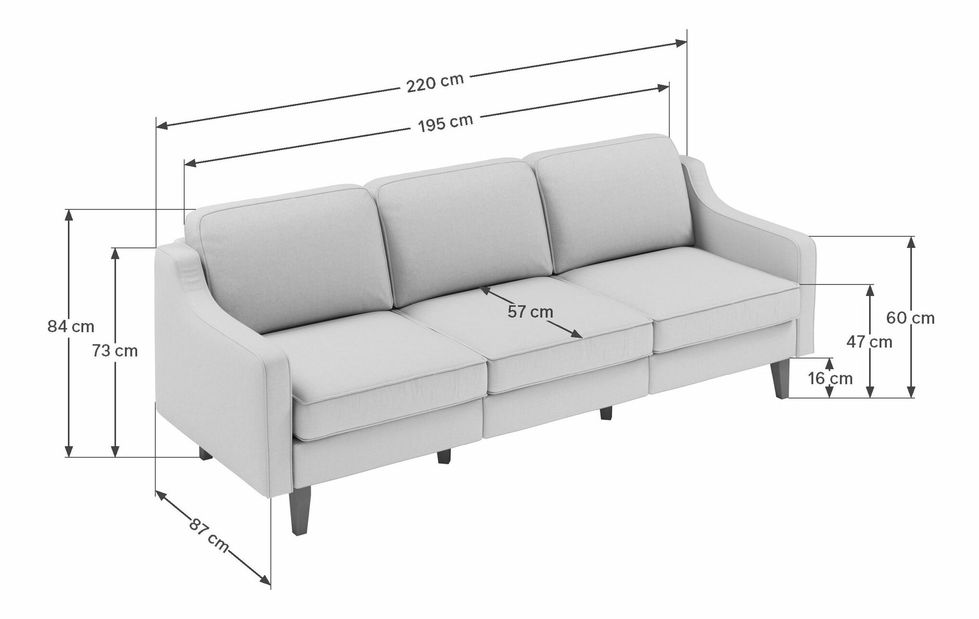 Pohovka trojsedačka Robia E (petrolejová + orech)