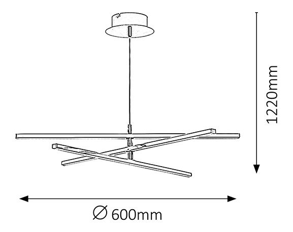 Viseća svjetiljka Meredith 2480 (krom)