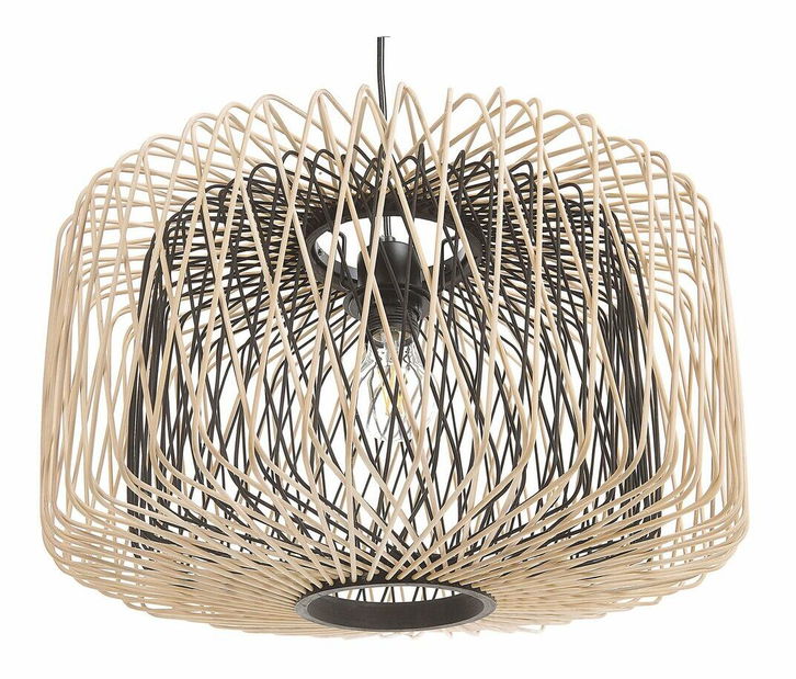 Viseća svjetiljka- JAVO (svijetlo drvo + crna)