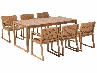 Set mobilier de grădină Saffiya (lemn deschis) 