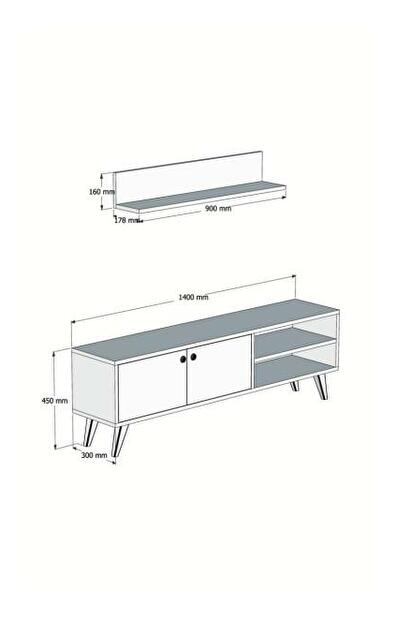 Mobilier living Sekusa (Nuc + antracit) 