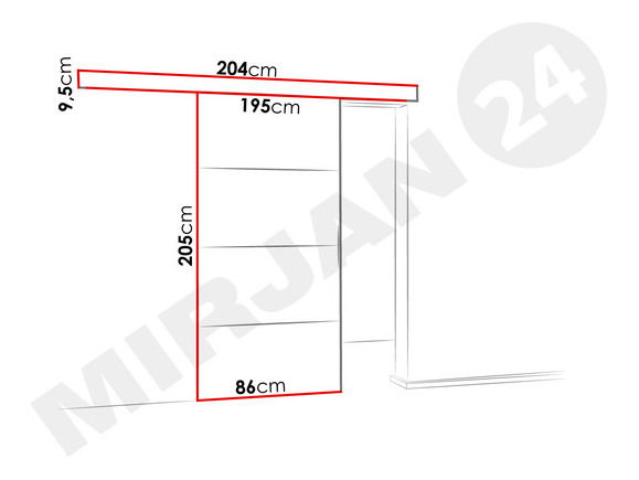 Uși culisante Meralia Plus 80 (Alb)