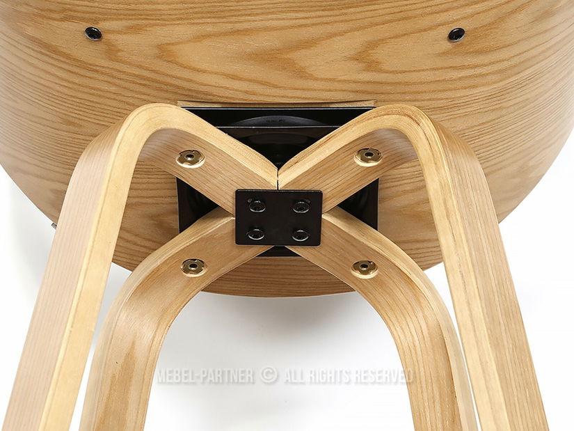 Scaun bar Elynah 75 (negru + stejar)