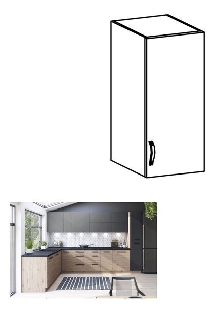 Horná kuchynská skrinka G30 Langari (dub artisan) (P)