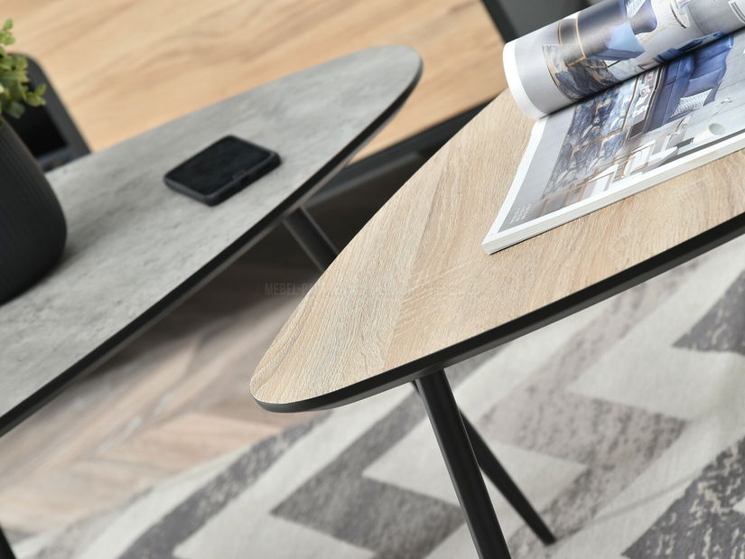 Măsuță de cafea Rossi Zest Xl (sonoma + negru)