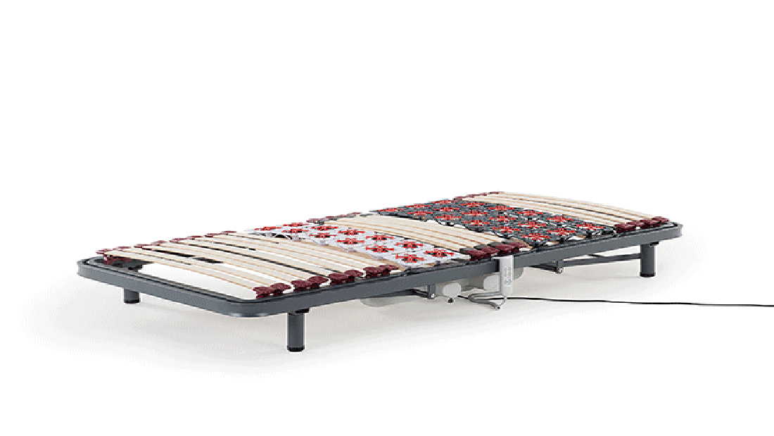 Lamelový rošt 200x90 cm Muun (sivá) (elektrický)