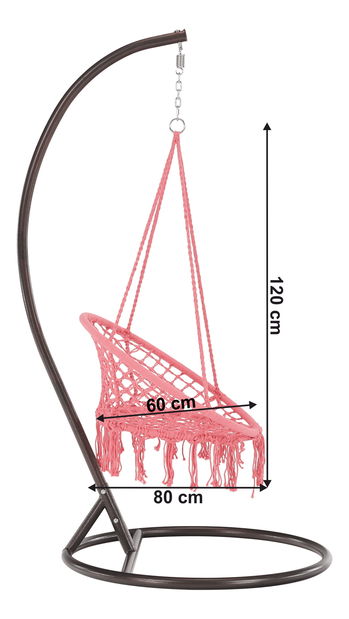 Felakasztható hintafotel Amari (rózsaszín)