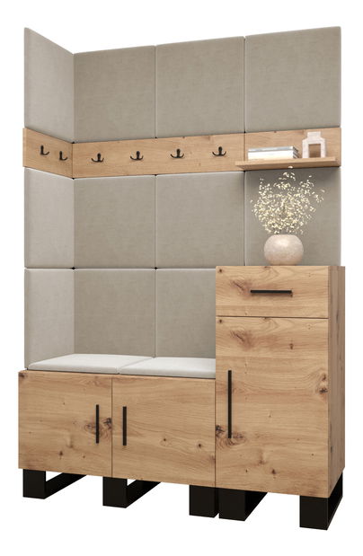 Előszobabútor Amanda 10 (artisan tölgy + bézs)