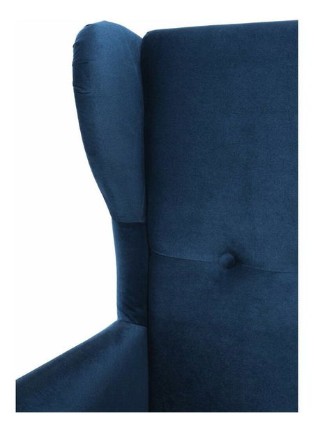 Fotoliu cu urechi Repetidas (albastru + nuc) 