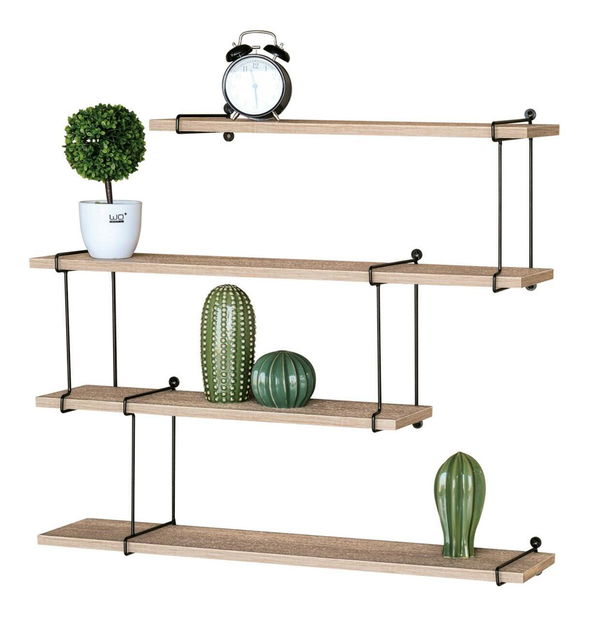 Sustav polica Partidismo (hrast + crna mat)