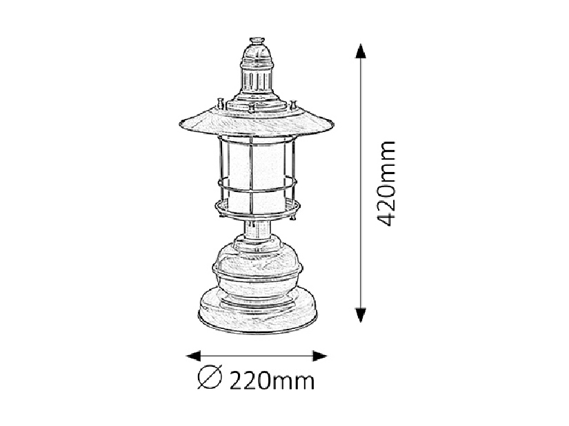 Stolová lampa Sudan 7992 (bronzová)