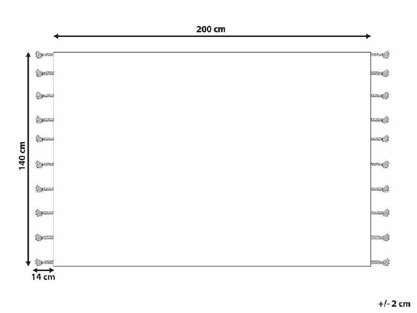 Koberec 160 x 230 cm Khou (biela)