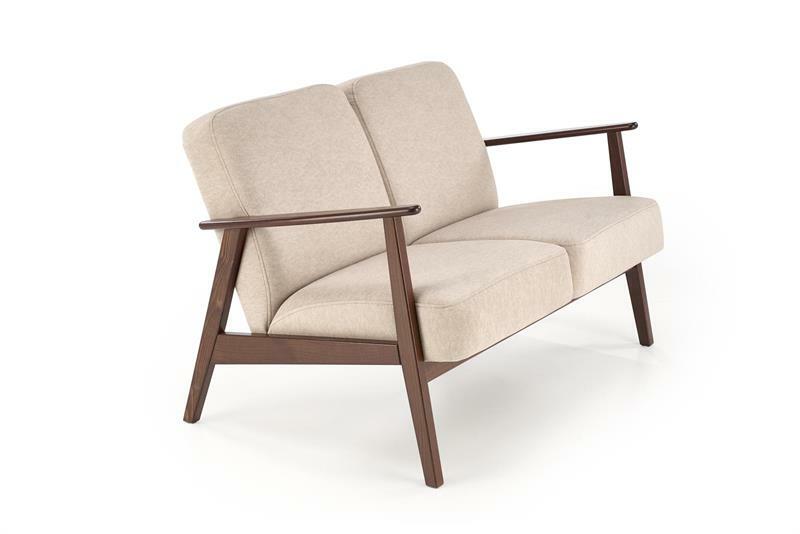 Kétszemélyes kanapé Milian 2 (bézs + dió)