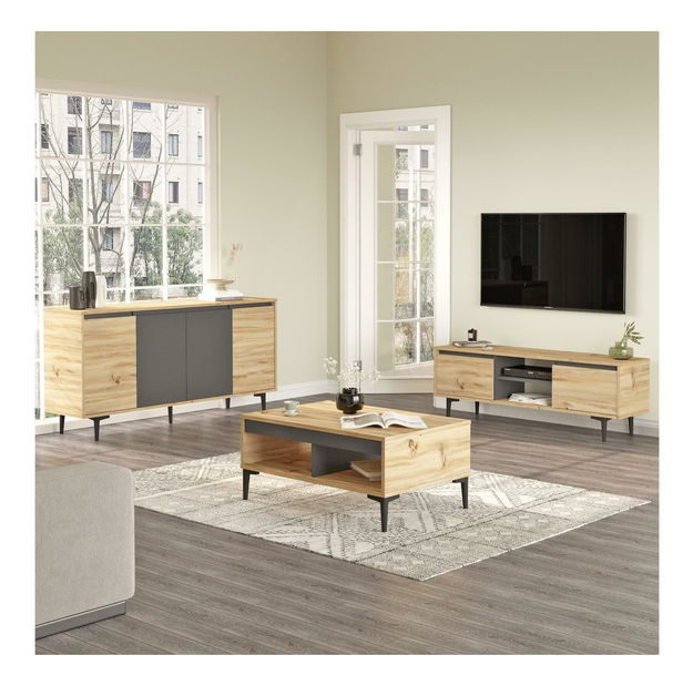 Set za dnevni boravak Arvoiden (hrast + antracit)