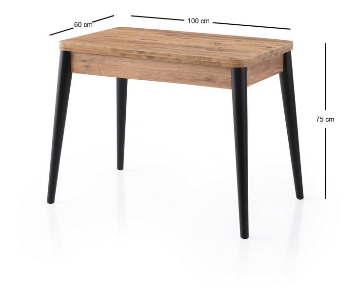 Masă sufragerie extensibilă Doluna (pin atlantic)