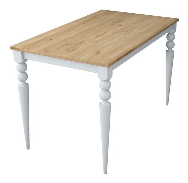 Masă sufragerie Jared 104 (pentru 2 persoane) (nuc + alb)