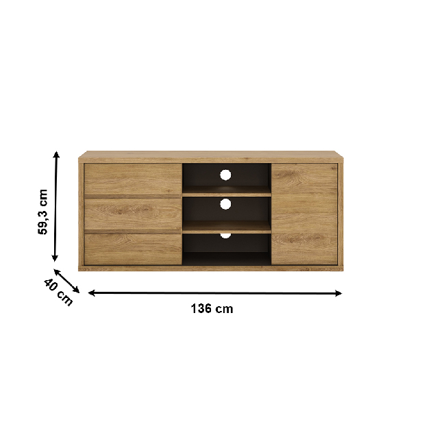 TV stolík Sygrin Typ 51 (dub shetland)