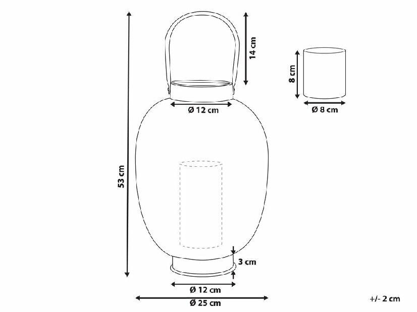 Dekoratívny lampáš 40 cm Lala (zlatá) 