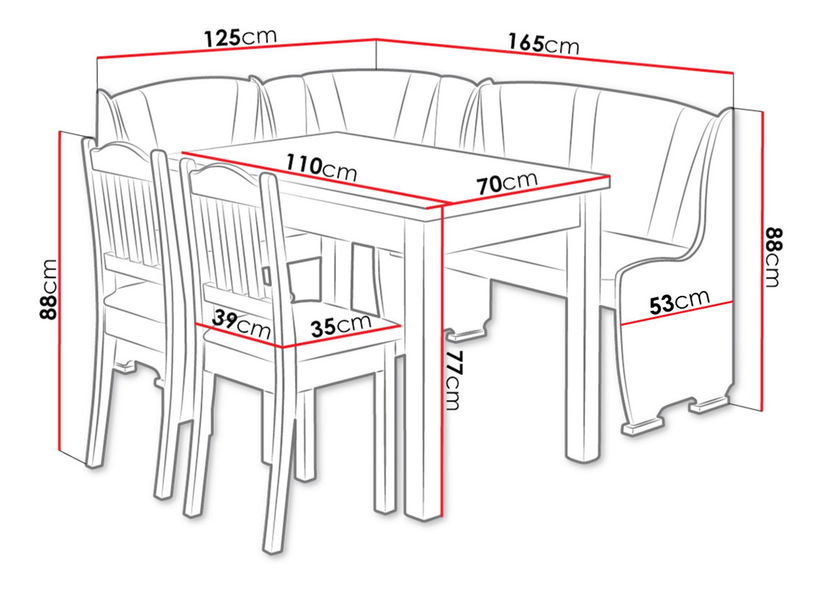 Blagovaonski stol plastikaon (smeđa + bež)