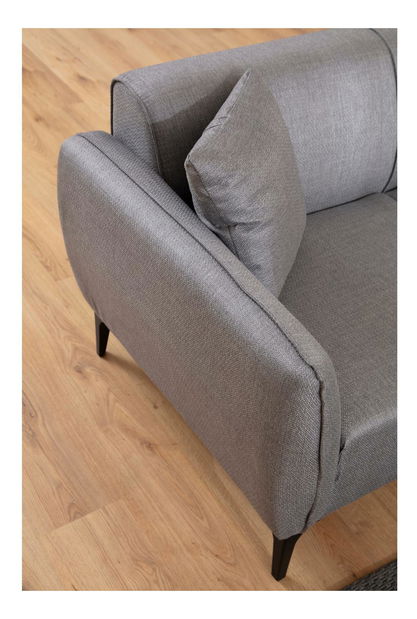 Háromszemélyes kanapé Belasemma (szürke + fekete)