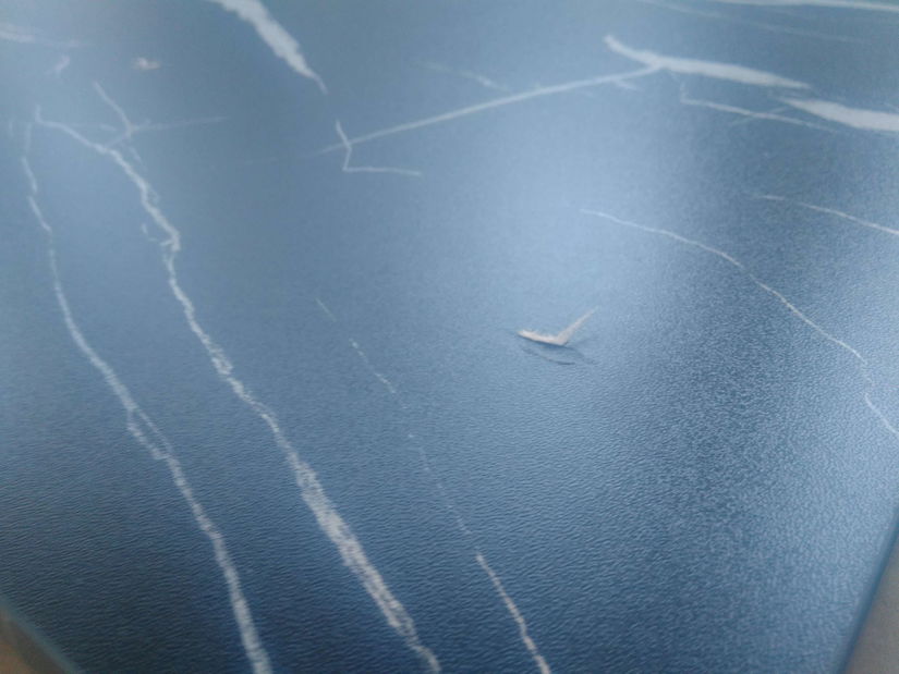 Blagovaonski stol Rahola 2 (crni mramor + crna) (za 4 osobe) *outlet moguća oštećenja