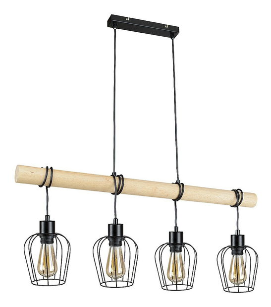 Viseća svjetiljka Hadia 5247 (prirodna + crna mat)