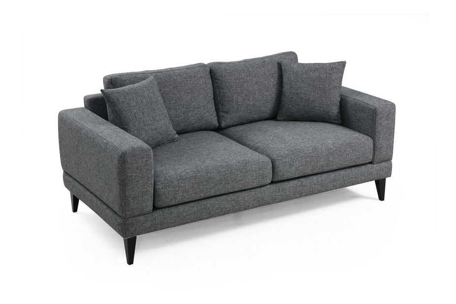 Kétszemélyes kanapé Noro (sötétszürke + fekete)