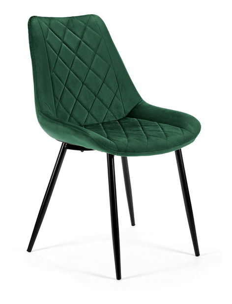 Jedálenská stolička Sariel (tmavo zelená) (2ks)