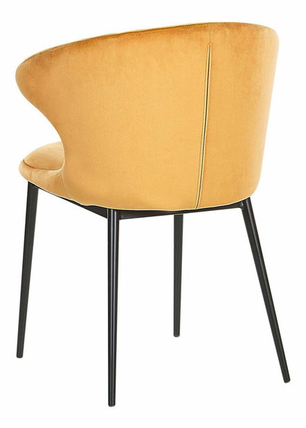 Set 2 buc. scaune pentru sufragerie AUGLI (stofă) (galben)