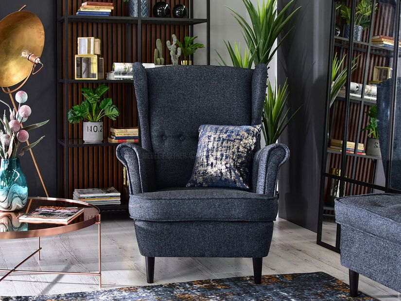 Relaxačné kreslo Margis (sivá + čierna)
