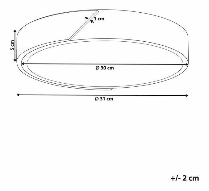 Stropné svietidlo Patza (sivá)