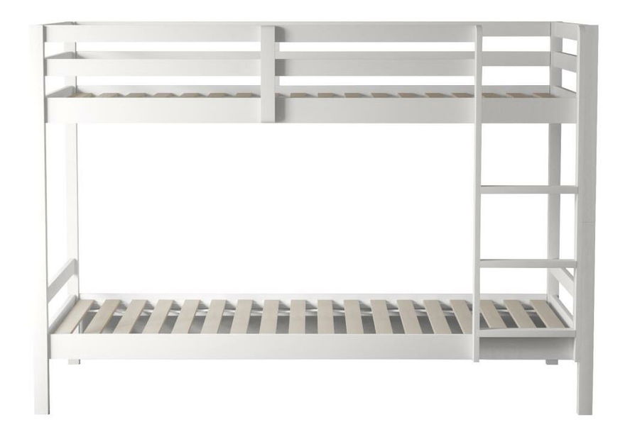 Gyerek emeletes ágy 90 cm Invocato (fehér) (ágyráccsal)