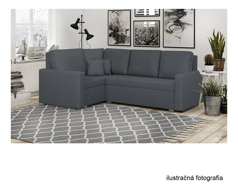 Rohová sedačka Miliana (svetlohnedá) (L)