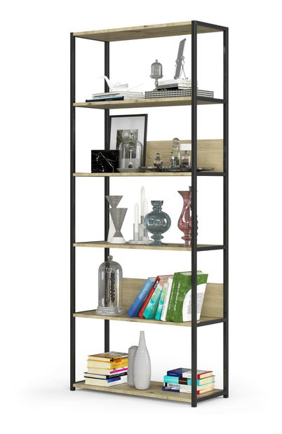 Raft Loriana V (negru + stejar artisan)