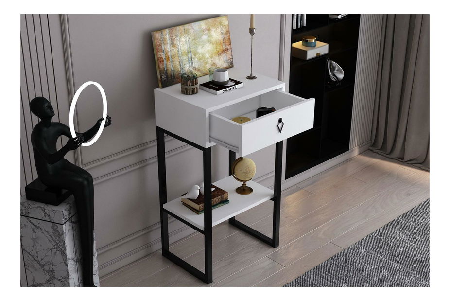 Éjjeliszekrény Vakara (fehér)