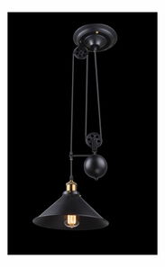 Závesné svietidlo Lenius 15053 (čierna + stará mosadz)