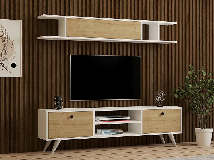 Mobilier living Sikita (alb + pin) 