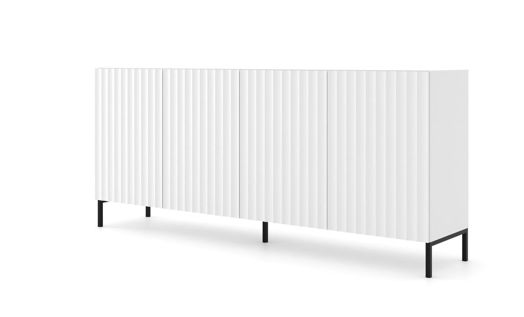 Dulap 200 4D Warsaw (alb + Negru)