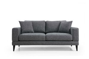 Pohovka dvojsedačka Noro (tmavosivá + čierna)